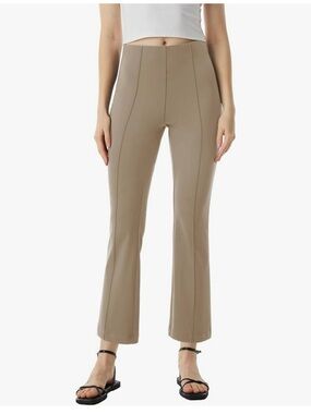 Amazon Taupe High-Rise Boot Cut Stretch Pants